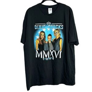 DIXIE CHICKS MMXVI tour 2016 concert T-shirt size XL Delta Proweight black tee